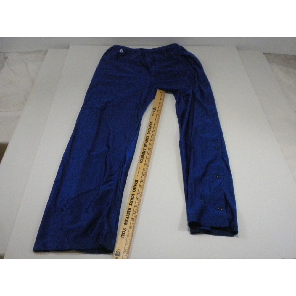 Delong Pants Mens 20 Blue Basketball Break Away Snap Warm‎ Up Track Vintage USA - Picture 11 of 13